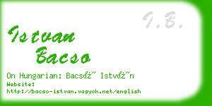 istvan bacso business card